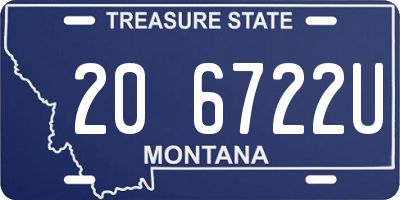MT license plate 206722U