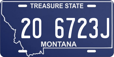 MT license plate 206723J