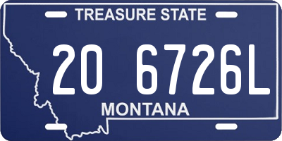 MT license plate 206726L