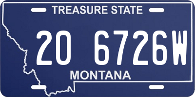 MT license plate 206726W