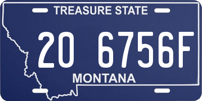 MT license plate 206756F
