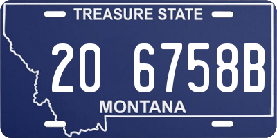 MT license plate 206758B