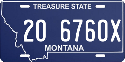 MT license plate 206760X
