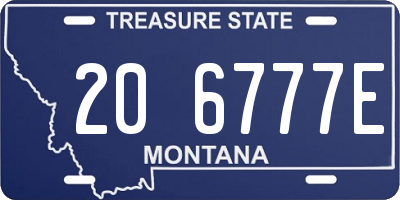 MT license plate 206777E