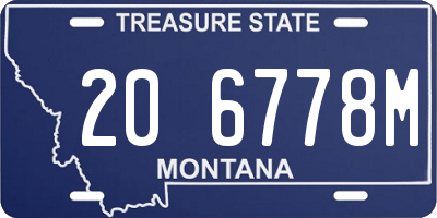 MT license plate 206778M