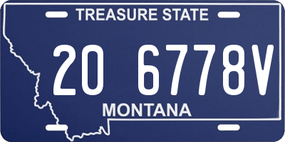 MT license plate 206778V