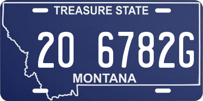 MT license plate 206782G