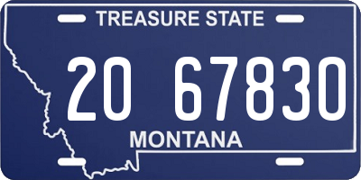 MT license plate 206783O