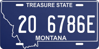 MT license plate 206786E