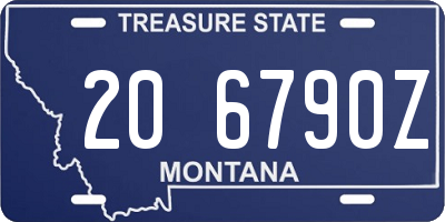 MT license plate 206790Z