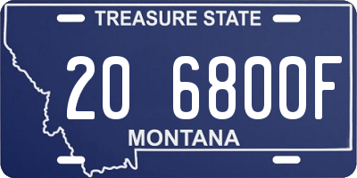 MT license plate 206800F