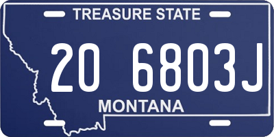MT license plate 206803J