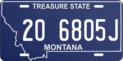 MT license plate 206805J