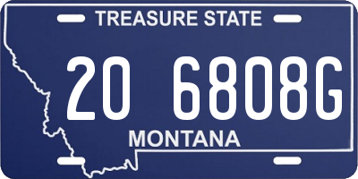 MT license plate 206808G