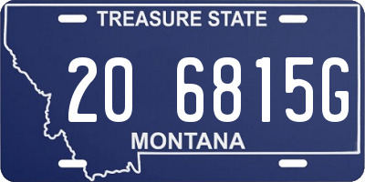 MT license plate 206815G