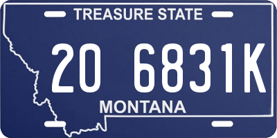 MT license plate 206831K