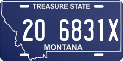 MT license plate 206831X