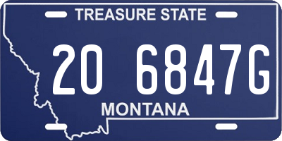 MT license plate 206847G