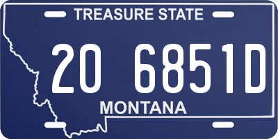 MT license plate 206851D