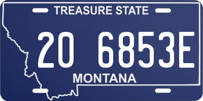 MT license plate 206853E