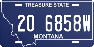 MT license plate 206858W