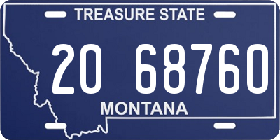 MT license plate 206876O