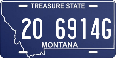 MT license plate 206914G
