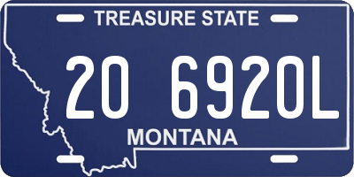 MT license plate 206920L