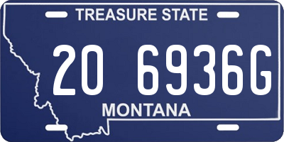 MT license plate 206936G
