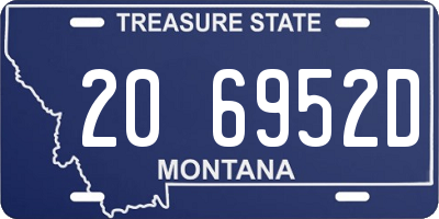 MT license plate 206952D