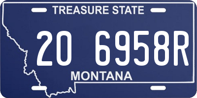 MT license plate 206958R
