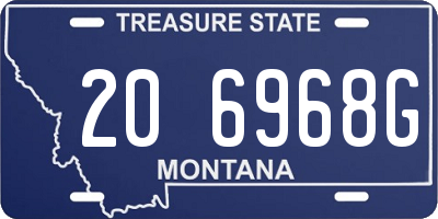 MT license plate 206968G