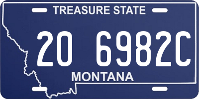 MT license plate 206982C