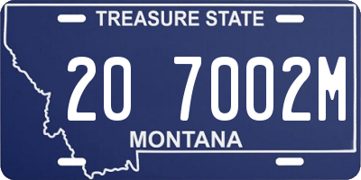 MT license plate 207002M