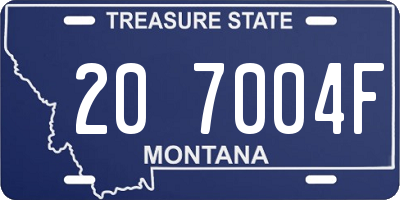 MT license plate 207004F