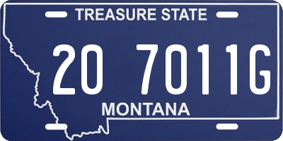 MT license plate 207011G