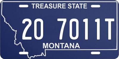 MT license plate 207011T
