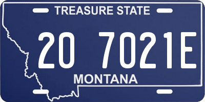 MT license plate 207021E