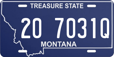 MT license plate 207031Q