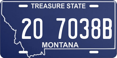 MT license plate 207038B