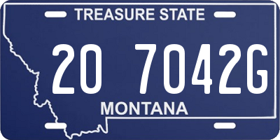 MT license plate 207042G