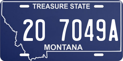 MT license plate 207049A