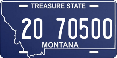 MT license plate 207050O