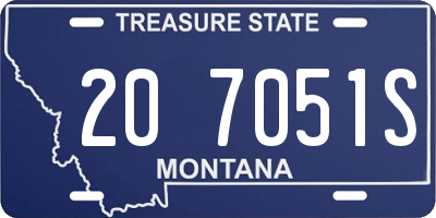 MT license plate 207051S