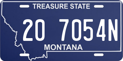 MT license plate 207054N