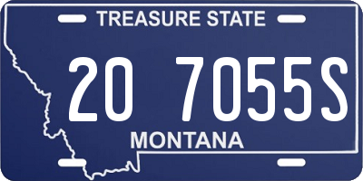 MT license plate 207055S