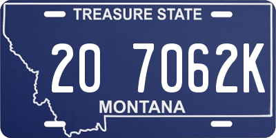 MT license plate 207062K
