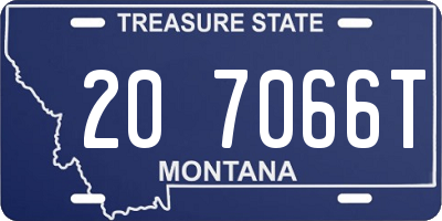 MT license plate 207066T