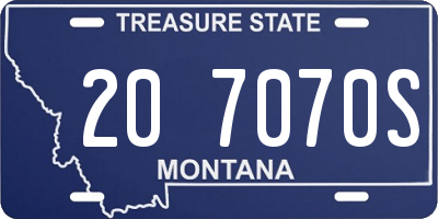 MT license plate 207070S