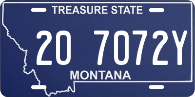 MT license plate 207072Y